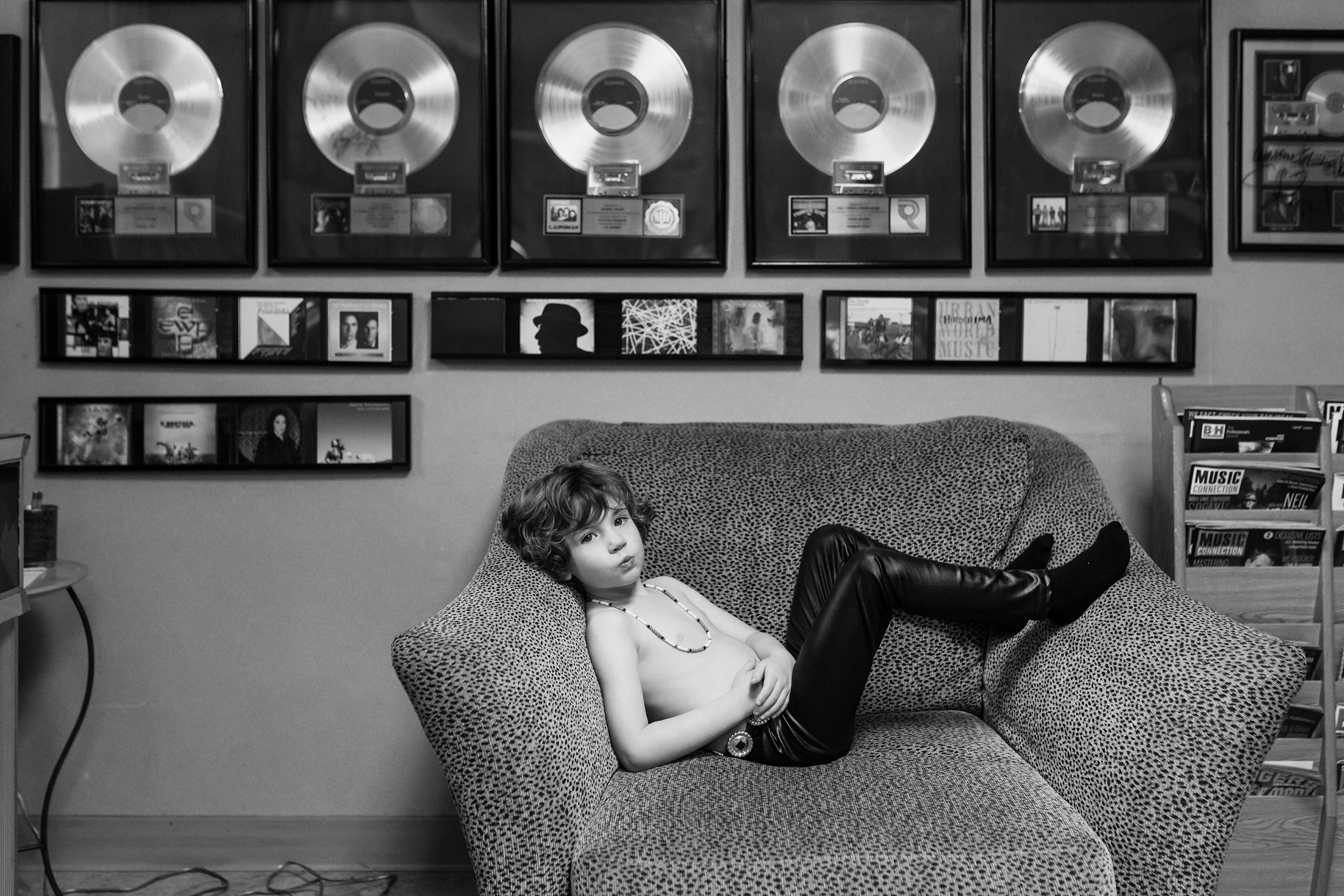 5 year old at Sunset Studios as Jim Morrison from The Doors by A Pocket of Time Photography